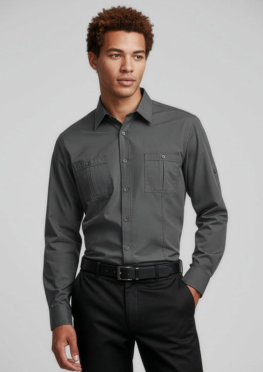 BIZ COLLECTION Mens Bondi Long Sleeve Shirt S306ML