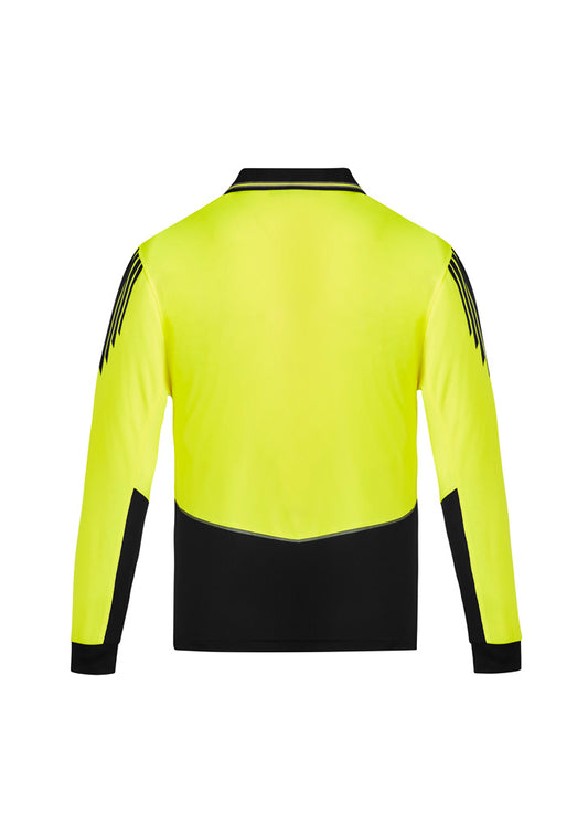 SYZMIK Mens Hi Vis Flux Long Sleeve Polo ZH310