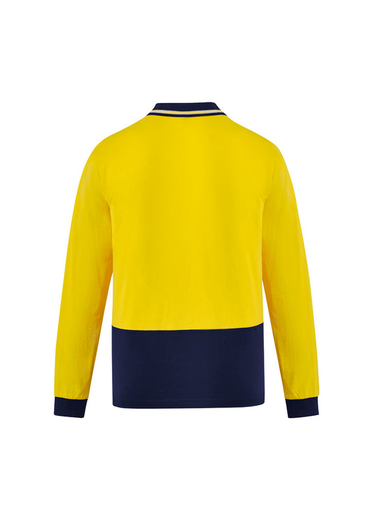 SYZMIK Mens Hi Vis Cotton Long Sleeve Polo ZH430