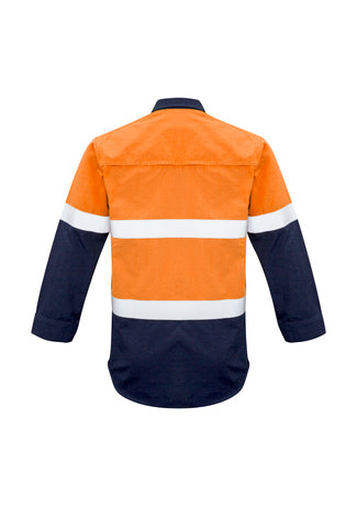SYZMIK Mens FR Closed Front Hooped Taped Spliced Shirt ZW133 Clearance