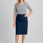 BIZ CORPORATES Womens Comfort Wool Stretch Relaxed Fit Lined Skirt 24011