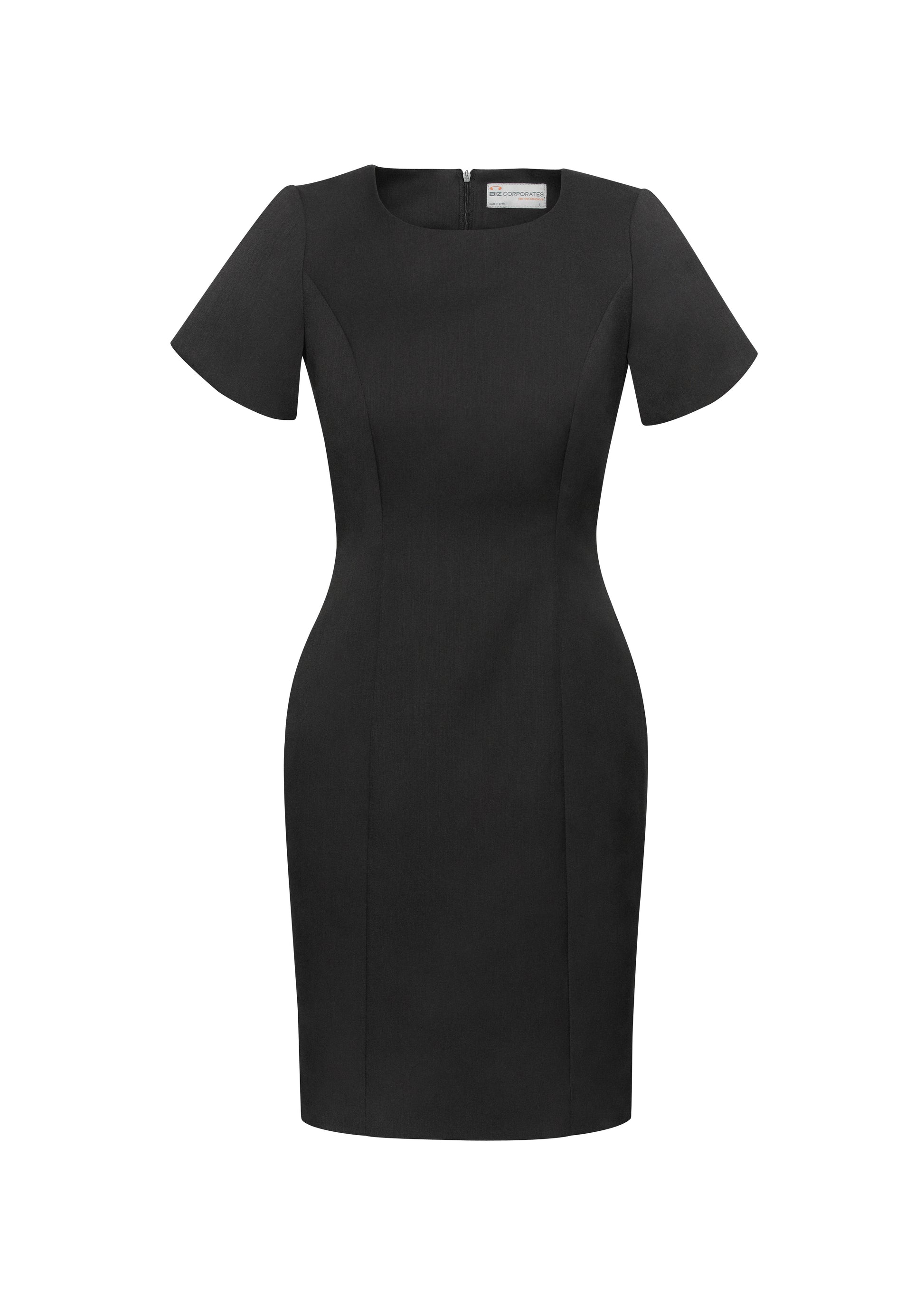 BIZ CORPORATES Womens Cool Stretch Short Sleeve Shift Dress 30112
