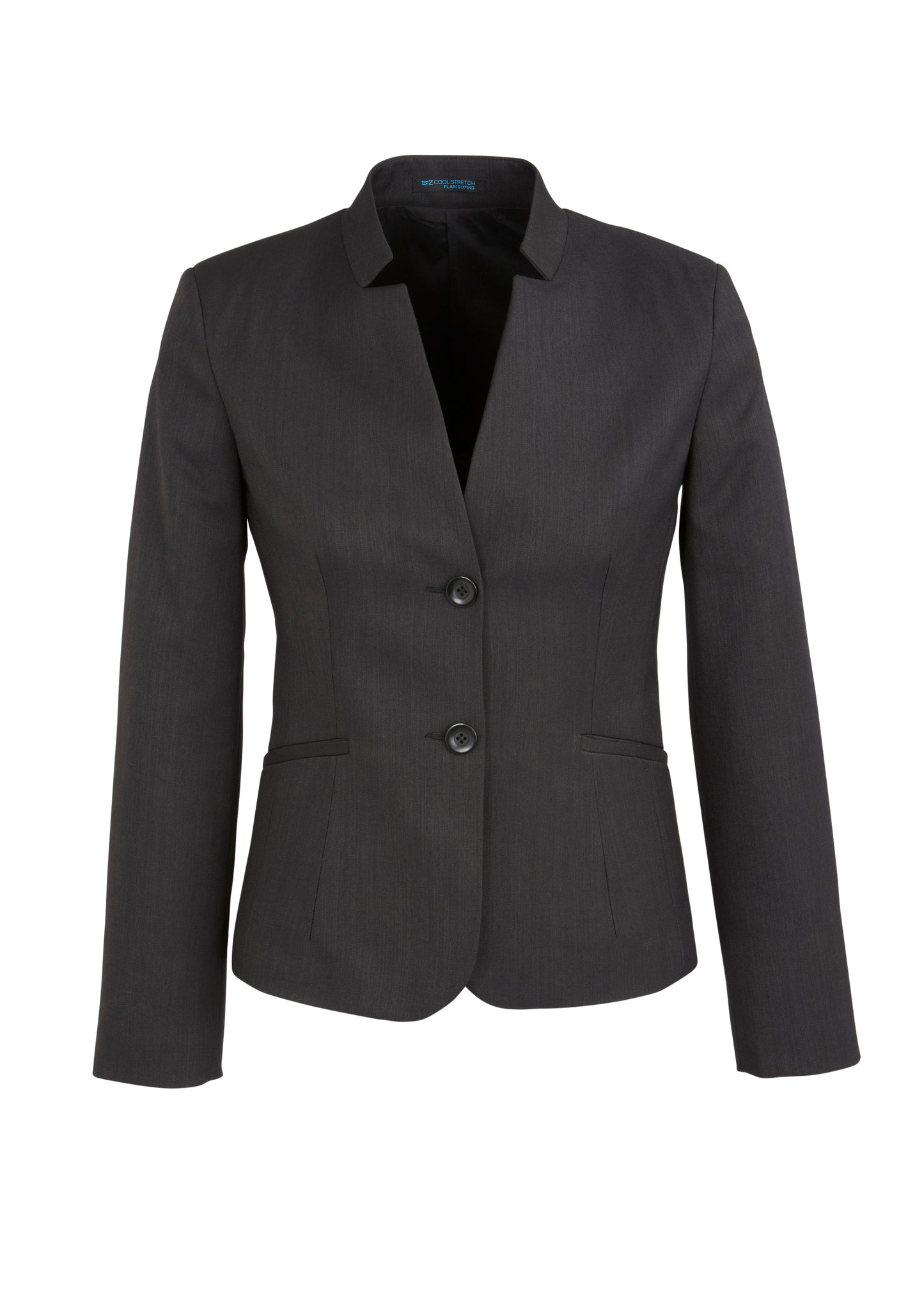 BIZ CORPORATES Womens Cool Stretch Short Jacket with Reverse Lapel 60113 Clearance
