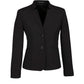 BIZ CORPORATES Womens Comfort Wool Stretch Short Jacket with Reverse Lapel 64013