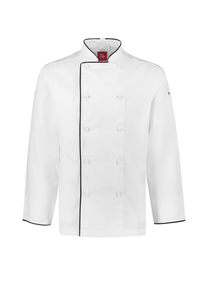 BIZ COLLECTION Mens Al Dente Long Sleeve Chef Jacket CH230ML
