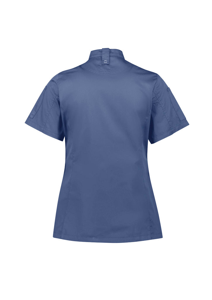 BIZ COLLECTION Womens Alfresco Short Sleeve Chef Jacket CH330LS Clearance