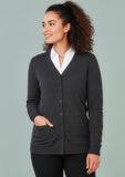 BIZ CARE Womens Button Front Knit Cardigan CK045LC