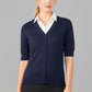 BIZ CARE Womens Zip Front Short Sleeve Knit Cardigan CK962LC