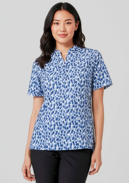 BIZ CARE Womens Florence Stardust Print Tunic CS450LS