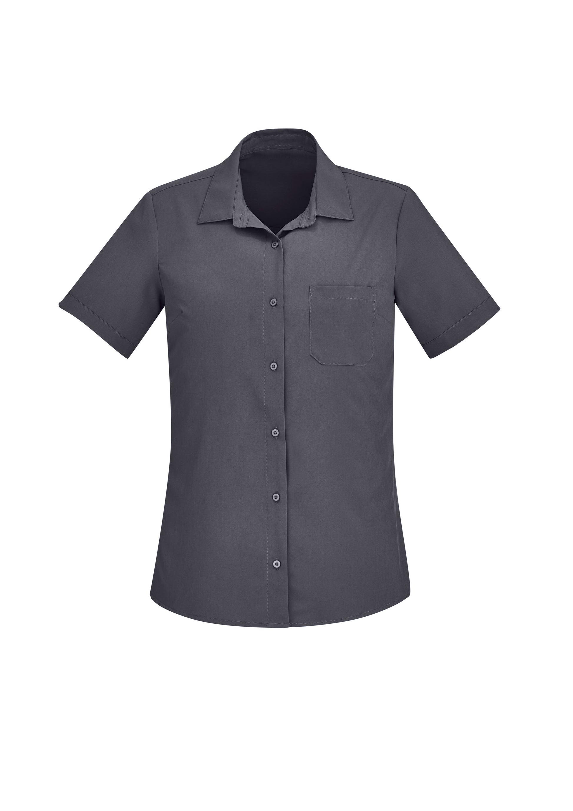 BIZ CARE Womens Florence Plain Short Sleeve Shirt CS947LS