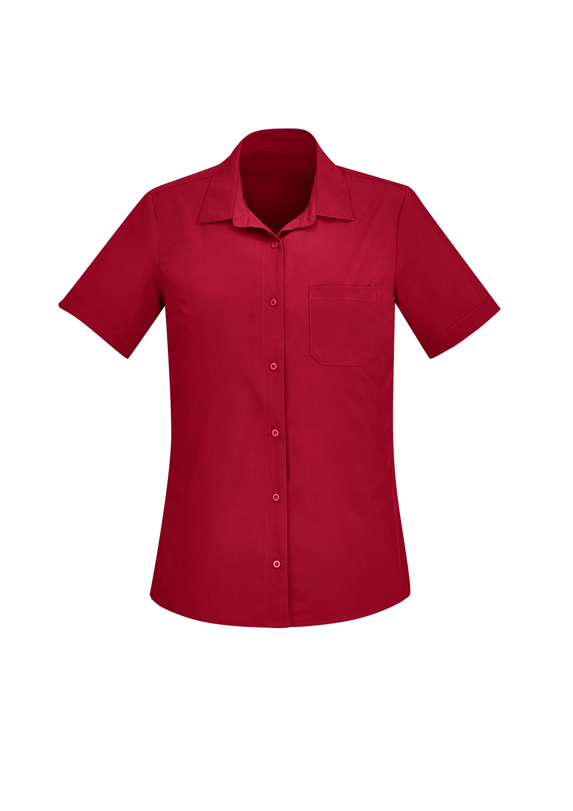 BIZ CARE Womens Florence Plain Short Sleeve Shirt CS947LS