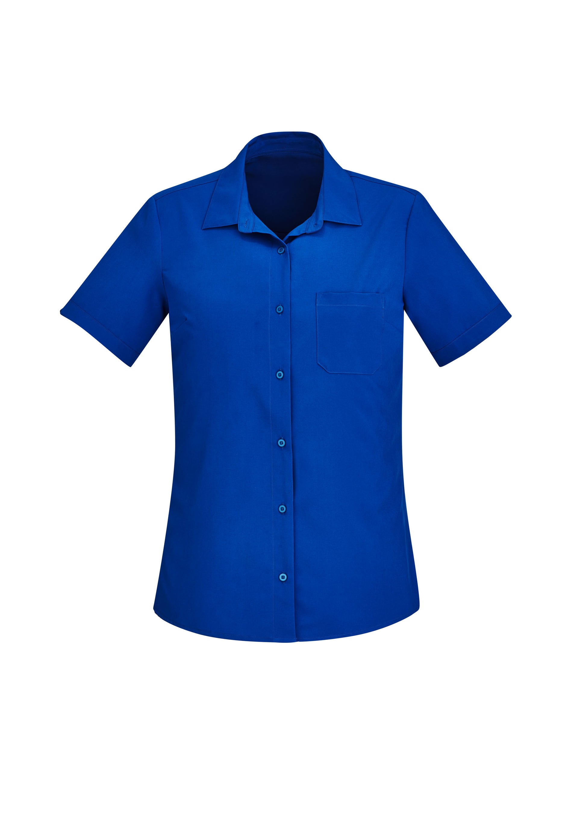 BIZ CARE Womens Florence Plain Short Sleeve Shirt CS947LS