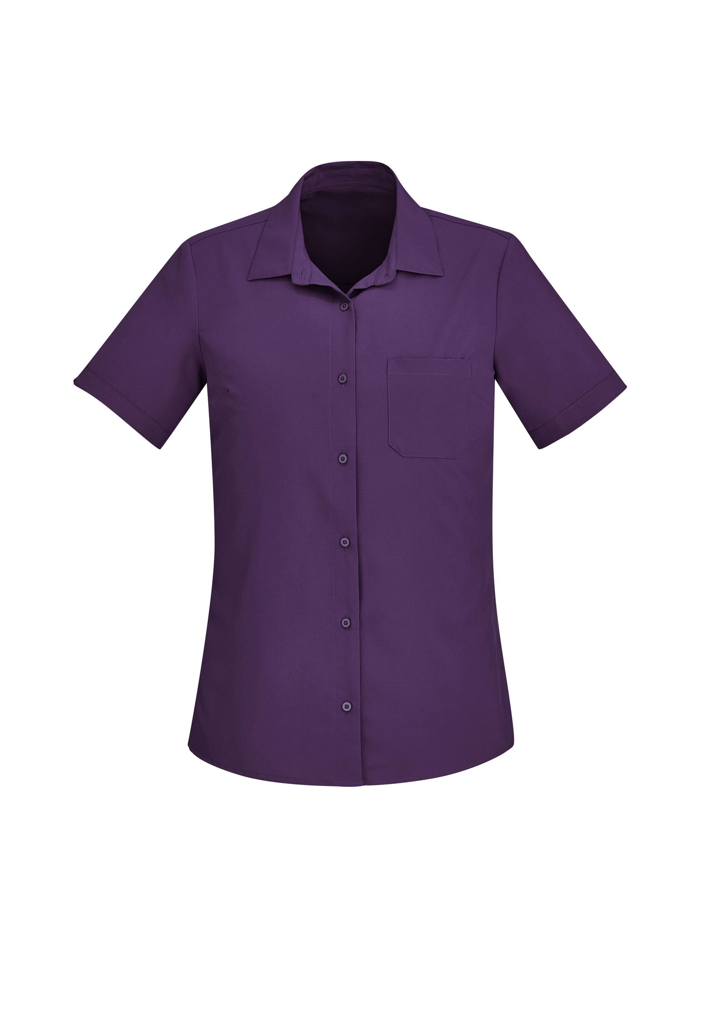 BIZ CARE Womens Florence Plain Short Sleeve Shirt CS947LS