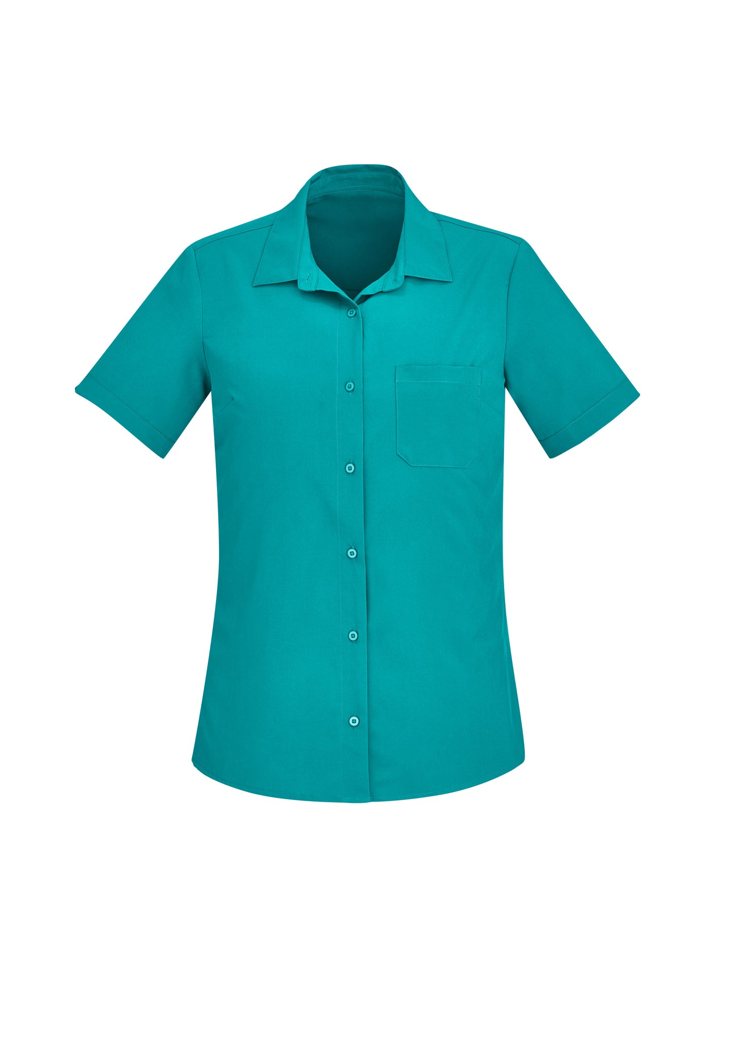 BIZ CARE Womens Florence Plain Short Sleeve Shirt CS947LS