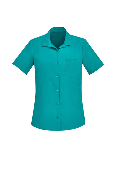 BIZ CARE Womens Florence Plain Short Sleeve Shirt CS947LS