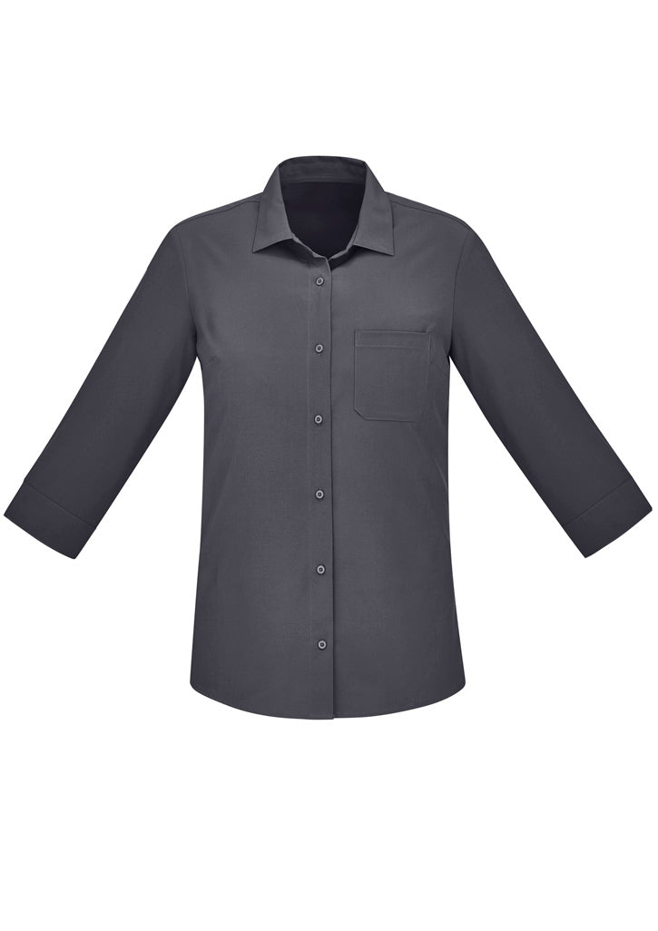 BIZ CARE Womens Florence Plain 3/4 Sleeve Shirt CS951LT Clearance