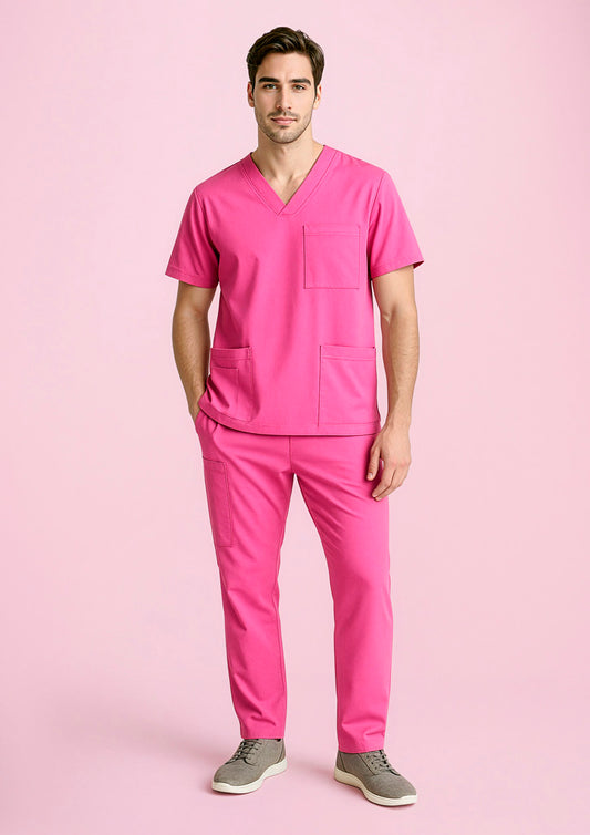 BIZ CARE Unisex Pink Scrub Pant CSP102UL