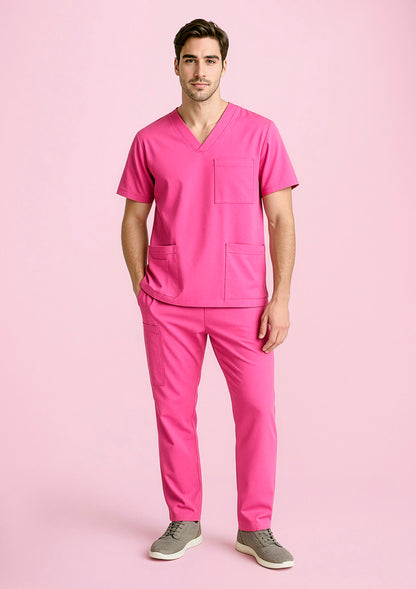 BIZ CARE Unisex Pink Scrub Pant CSP102UL