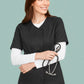 BIZ CARE Womens Parks Zip Front Crossover Scrub Top CST240LS
