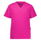 BIZ CARE Womens Pink V-Neck Scrub Top CST245LS