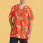 BIZ CARE Mens Christmas V-Neck Short Sleeve Scrub Top CST346MS