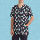 BIZ CARE Mens Christmas V-Neck Short Sleeve Scrub Top CST346MS