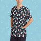 BIZ CARE Mens Christmas V-Neck Short Sleeve Scrub Top CST346MS