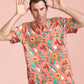 BIZ CARE Mens Christmas Short Sleeve V-neck Scrub CST446MS