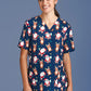 BIZ CARE Womens Christmas Short Sleeve V-neck Scrub (Poly Stretch) CST447LS