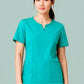 BIZ CARE Womens Avery Round Neck Scrub Top CST942LS
