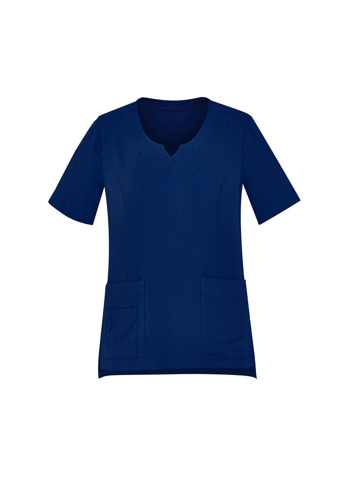 BIZ CARE Womens Avery Round Neck Scrub Top CST942LS