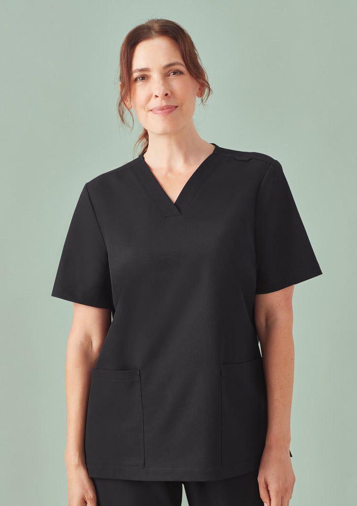 BIZ CARE Womens Pulse V-Neck Scrub Top CU543LS