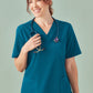 BIZ CARE Womens Pulse V-Neck Scrub Top CU543LS
