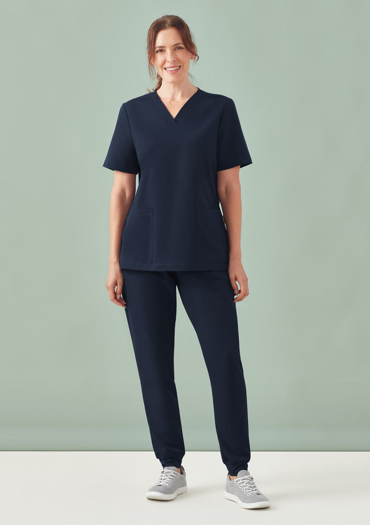 BIZ CARE Womens Pulse V-Neck Scrub Top CU543LS