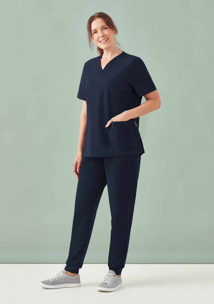 BIZ CARE Womens Pulse V-Neck Scrub Top CU543LS