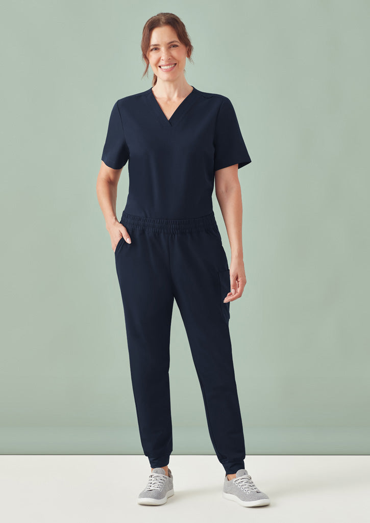 BIZ CARE Womens Pulse V-Neck Scrub Top CU543LS