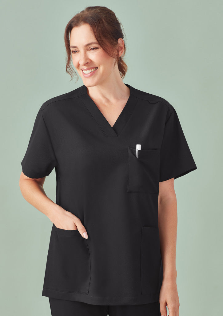 BIZ CARE Unisex Pulse V-Neck Scrub Top CU544US