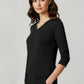 BIZ COLLECTION Womens Lana 3/4 Sleeve Top K819LT