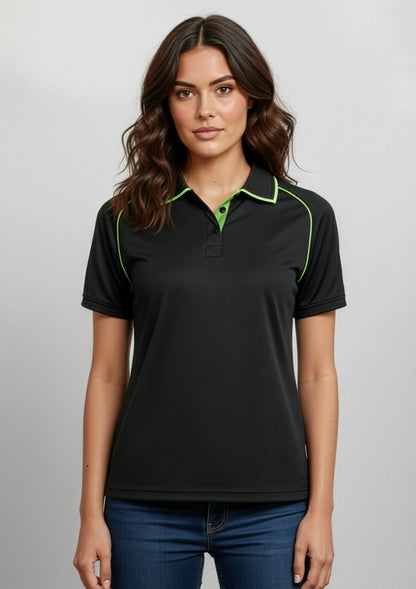 BIZ COLLECTION Womens Fusion Short Sleeve Polo P29022