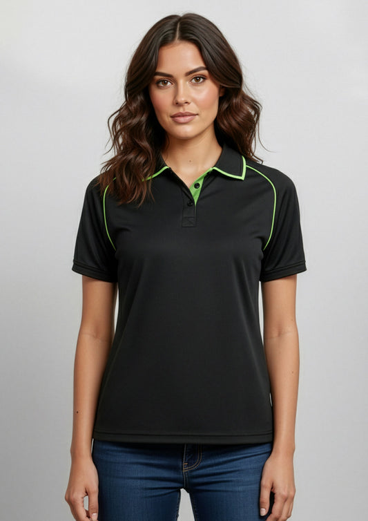 BIZ COLLECTION Womens Fusion Short Sleeve Polo P29022