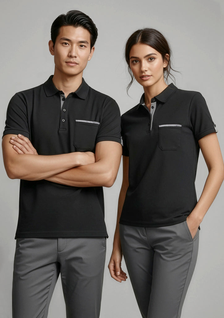 BIZ COLLECTION Mens Edge Short Sleeve Polo P305MS