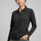 BIZ COLLECTION Womens Crew Long Sleeve Polo P400LL