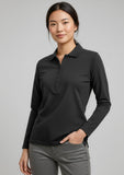 BIZ COLLECTION Womens Crew Long Sleeve Polo P400LL