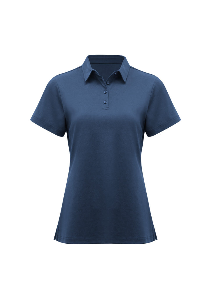 BIZ COLLECTION Womens Lotus Short Sleeve Polo P515LS