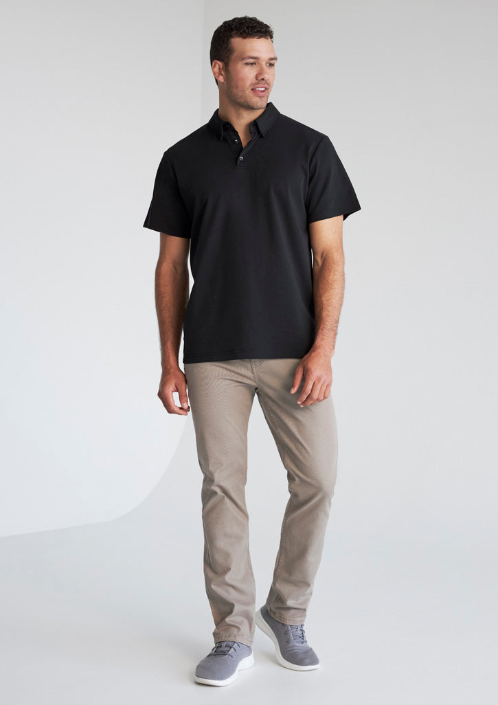 BIZ COLLECTION Mens Lotus Short Sleeve Polo P515MS