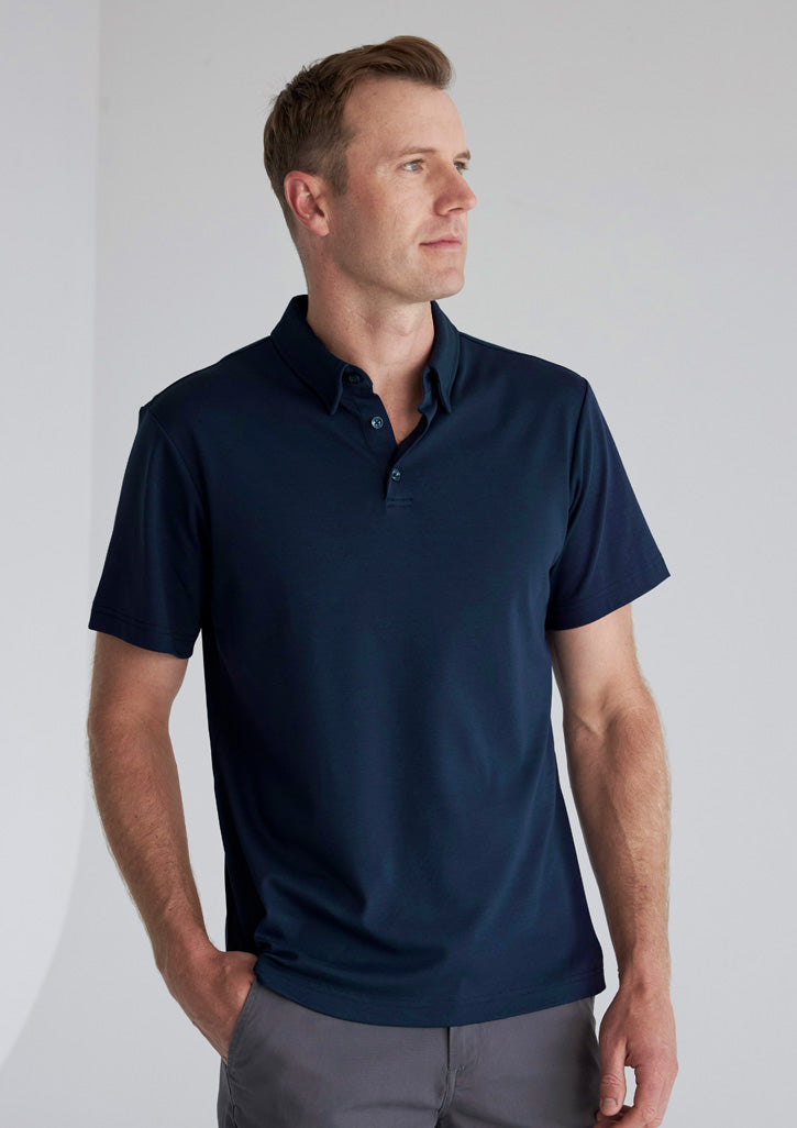 BIZ COLLECTION Mens Lotus Short Sleeve Polo P515MS