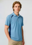 BIZ COLLECTION Mens Splice Short Sleeve Polo P7700