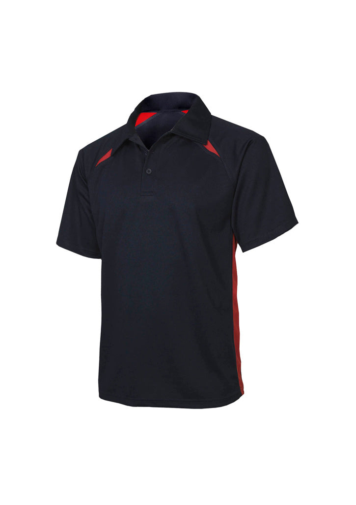 BIZ COLLECTION Mens Splice Short Sleeve Polo P7700