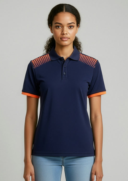 BIZ COLLECTION Womens Galaxy Short Sleeve Polo P900LS