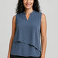 BIZ CORPORATES Womens Seville Sleeveless Layered Blouse RB260LN